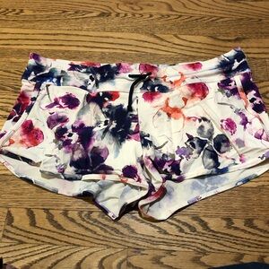 Athleta Kata Swim Shorts Watercolor Floral